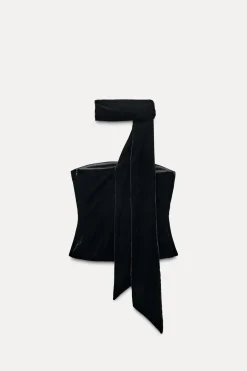 TOP TERCIOPELO FOULARD
