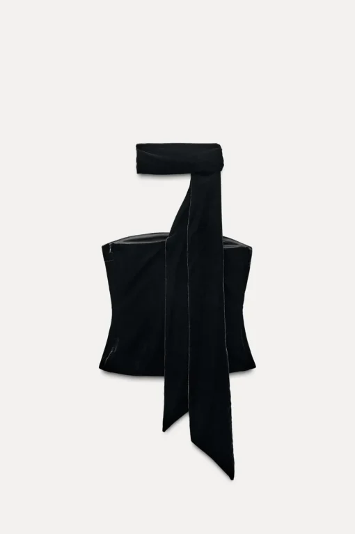 TOP TERCIOPELO FOULARD