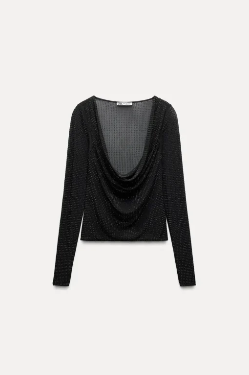 TOP TUL STRASS