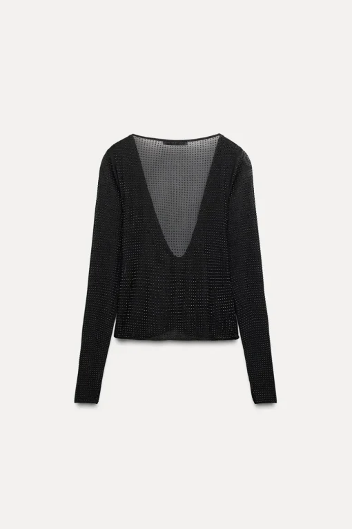 TOP TUL STRASS