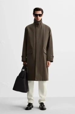 TRENCH EFECTO ENCERADO