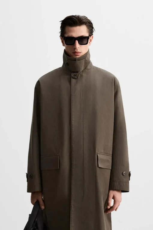 TRENCH EFECTO ENCERADO