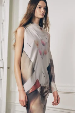 VESTIDO ASIMÉTRICO ESTAMPADO ZW COLLECTION