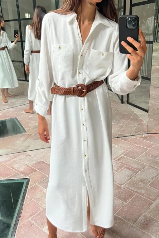 VESTIDO CAMISERO CINTURÓN