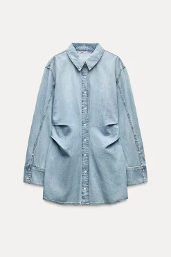 VESTIDO CAMISERO DENIM TRF