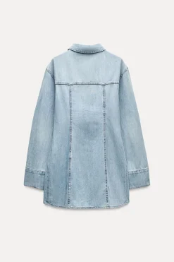 VESTIDO CAMISERO DENIM TRF