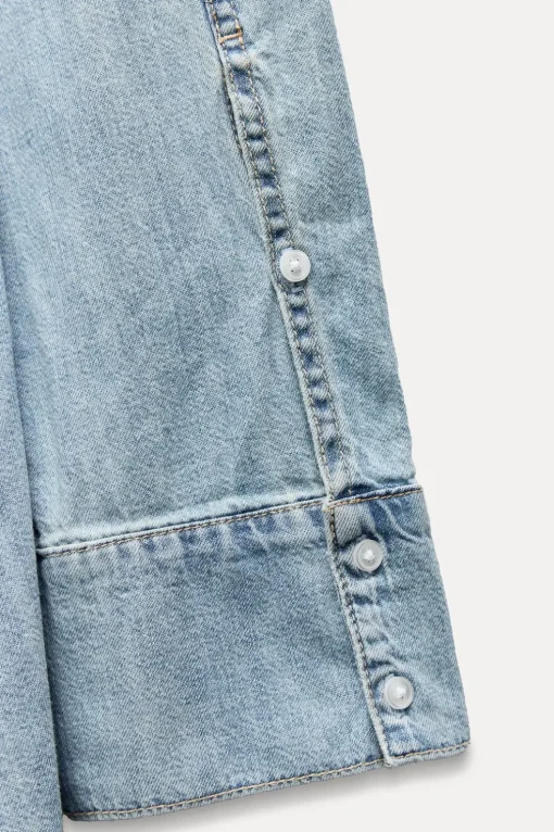 VESTIDO CAMISERO DENIM TRF