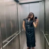 VESTIDO CAMISERO ENTALLADO MIDI