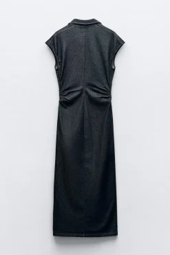VESTIDO CAMISERO ENTALLADO MIDI