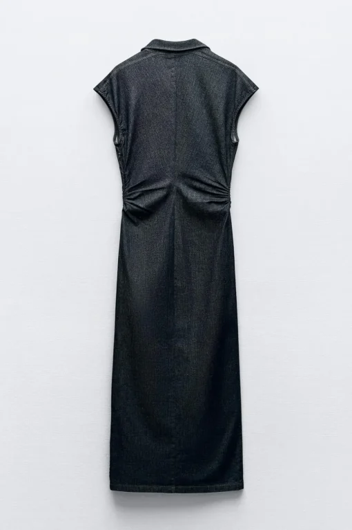 VESTIDO CAMISERO ENTALLADO MIDI