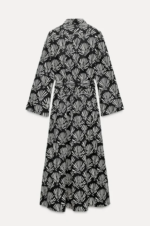 VESTIDO CAMISERO ESTAMPADO ZW COLLECTION
