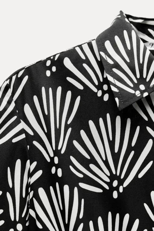 VESTIDO CAMISERO ESTAMPADO ZW COLLECTION