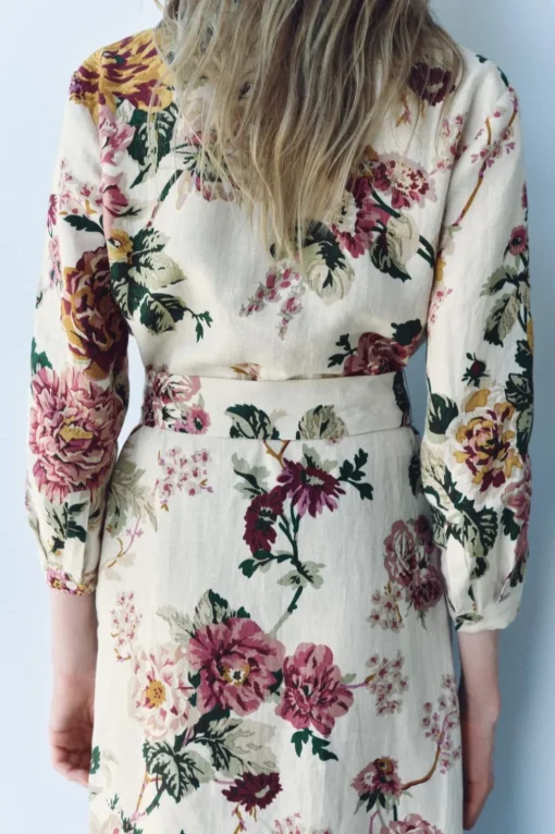 VESTIDO CAMISERO LINO 100% ZW COLLECTION
