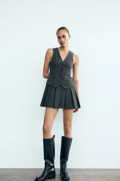 VESTIDO CHALECO RAYAS TABLAS