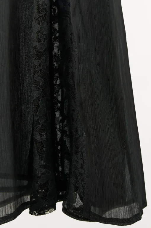 VESTIDO COMBINADO BORDADO ABALORIOS