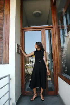 VESTIDO COMBINADO CINTURÓN