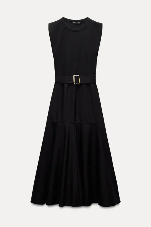 VESTIDO COMBINADO CINTURÓN