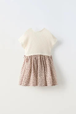 VESTIDO COMBINADO CON BANDANA ANIMAL PRINT