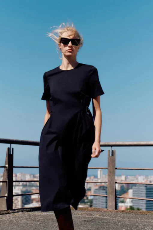 VESTIDO COMBINADO HEBILLAS