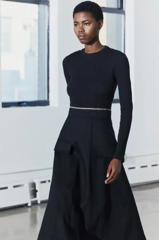 VESTIDO COMBINADO PESPUNTES
