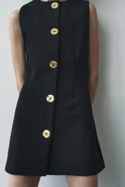 VESTIDO CORTO BOTONES