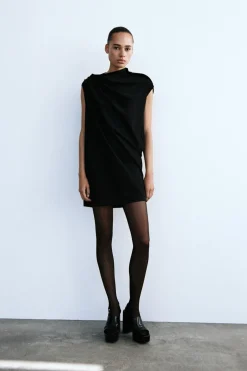 VESTIDO CORTO DRAPEADO
