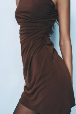 VESTIDO CORTO DRAPEADO