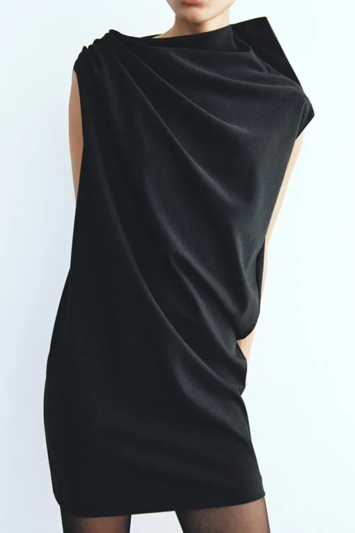 VESTIDO CORTO DRAPEADO