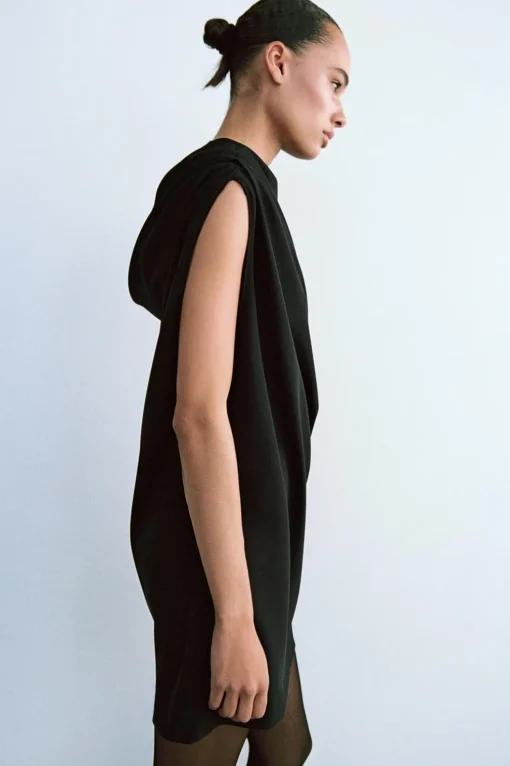 VESTIDO CORTO DRAPEADO