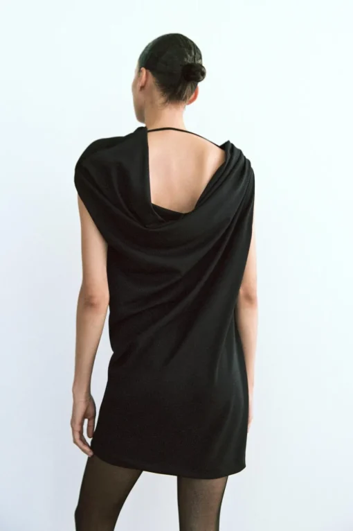 VESTIDO CORTO DRAPEADO
