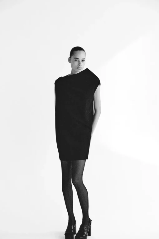 VESTIDO CORTO DRAPEADO