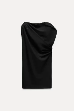 VESTIDO CORTO DRAPEADO