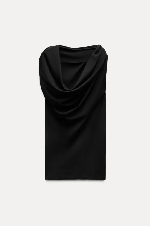 VESTIDO CORTO DRAPEADO