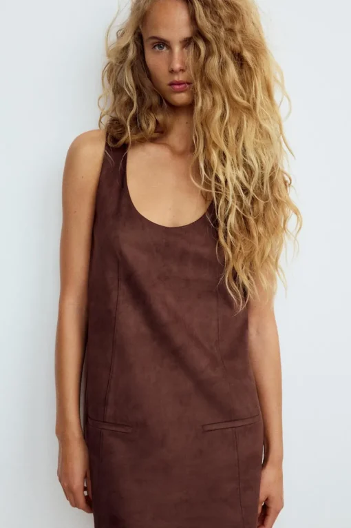 VESTIDO CORTO EFECTO ANTE