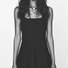 VESTIDO CORTO ESCOTE CUADRADO ZW COLLECTION