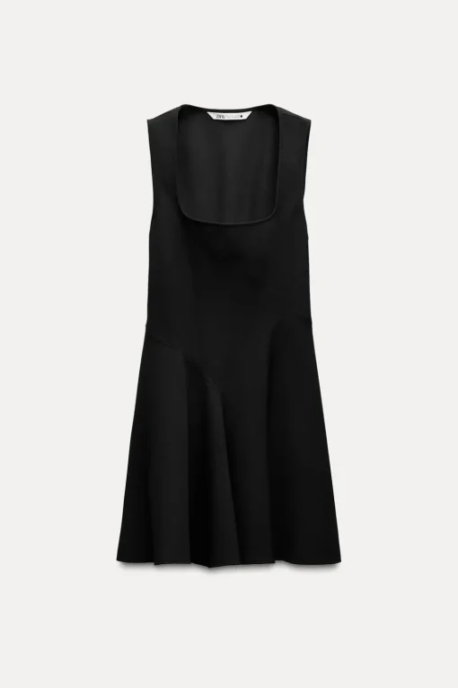 VESTIDO CORTO ESCOTE CUADRADO ZW COLLECTION
