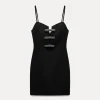 VESTIDO CORTO LAZOS BRILLOS
