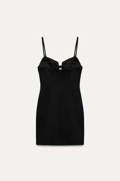 VESTIDO CORTO LAZOS BRILLOS