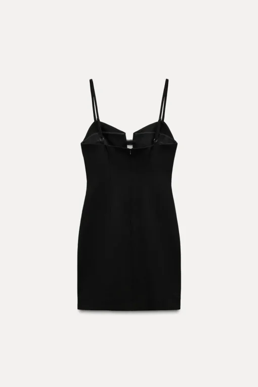VESTIDO CORTO LAZOS BRILLOS