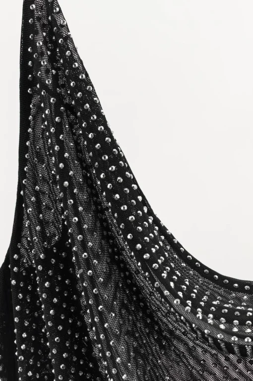 VESTIDO CORTO TUL BRILLOS