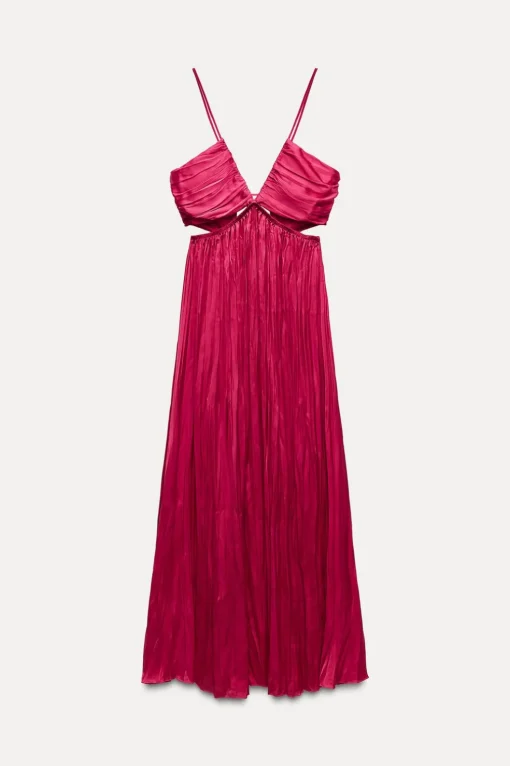 VESTIDO CUT OUT EFECTO ARRUGADO