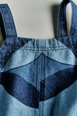 VESTIDO DENIM ESTAMPADO GEOMÉTRICO - SEA NY