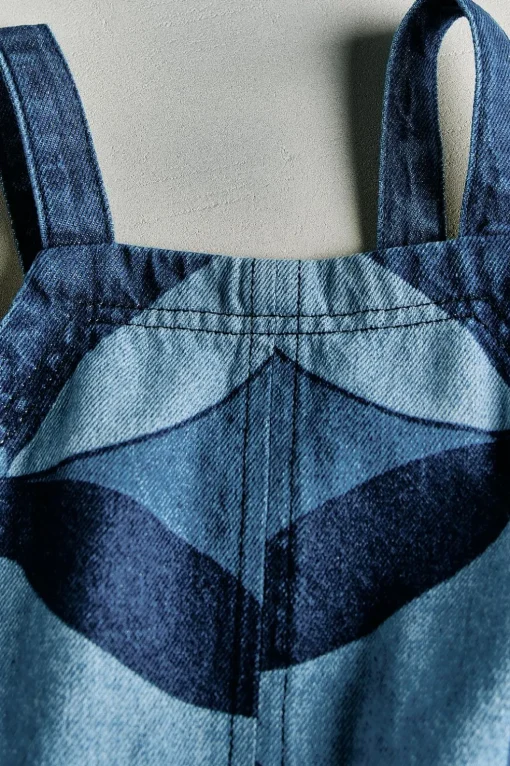 VESTIDO DENIM ESTAMPADO GEOMÉTRICO - SEA NY