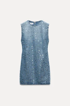 VESTIDO DENIM TRF ESPEJOS