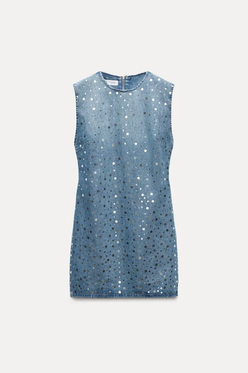 VESTIDO DENIM TRF ESPEJOS