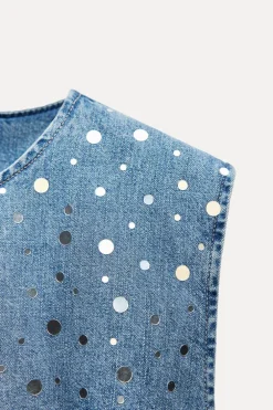 VESTIDO DENIM TRF ESPEJOS