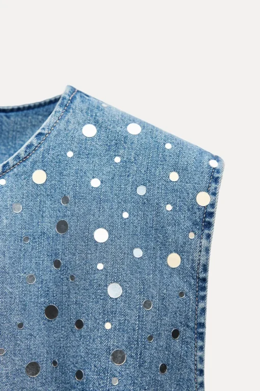 VESTIDO DENIM TRF ESPEJOS