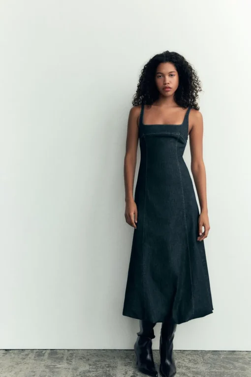 VESTIDO DENIM TRF GLOBO