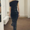 VESTIDO DRAPEADO EFECTO PIEL ZW COLLECTION