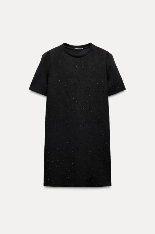 VESTIDO EFECTO ANTE BRILLOS